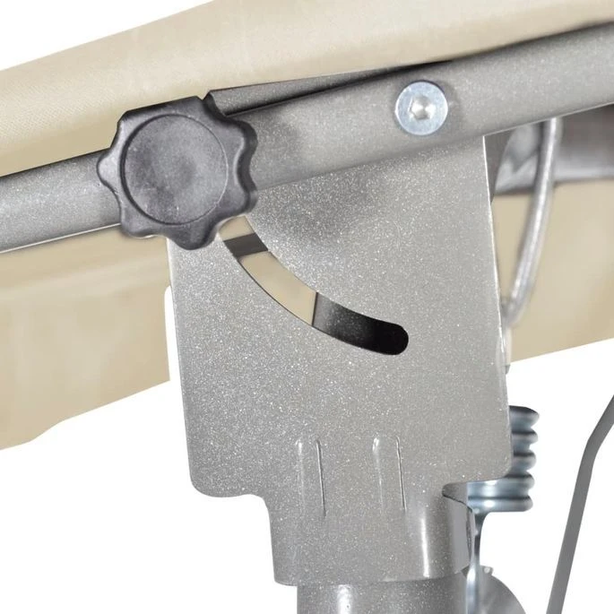 Balancelle Suspendue D'extérieur 3 Places Et Auvent Blanc Sable – Image 4