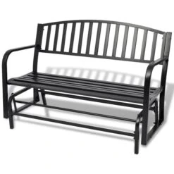 Banc Balançoire En Acier Noir