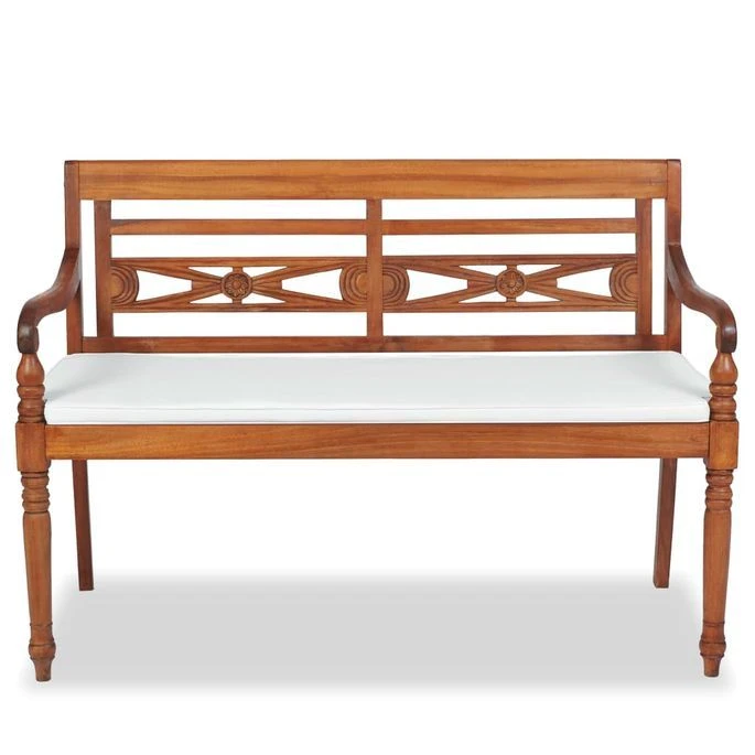 Banc Batavia Avec Coussins 120 Cm Teck – Image 2