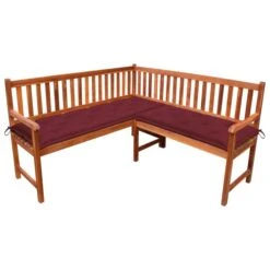 Banc D'angle De Jardin Avec Coussins 150cm Bois D'acacia Massif 23