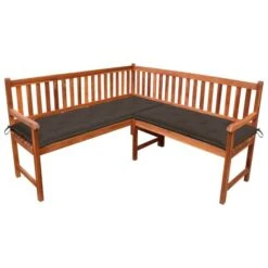Banc D'angle De Jardin Avec Coussins 150cm Bois D'acacia Massif 22