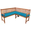 Banc D'angle De Jardin Avec Coussins 150cm Bois D'acacia Massif 11