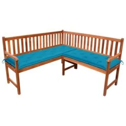Banc D'angle De Jardin Avec Coussins 150cm Bois D'acacia Massif 11