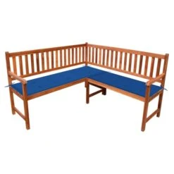 Banc D'angle De Jardin Avec Coussins 150cm Bois D'acacia Massif 6