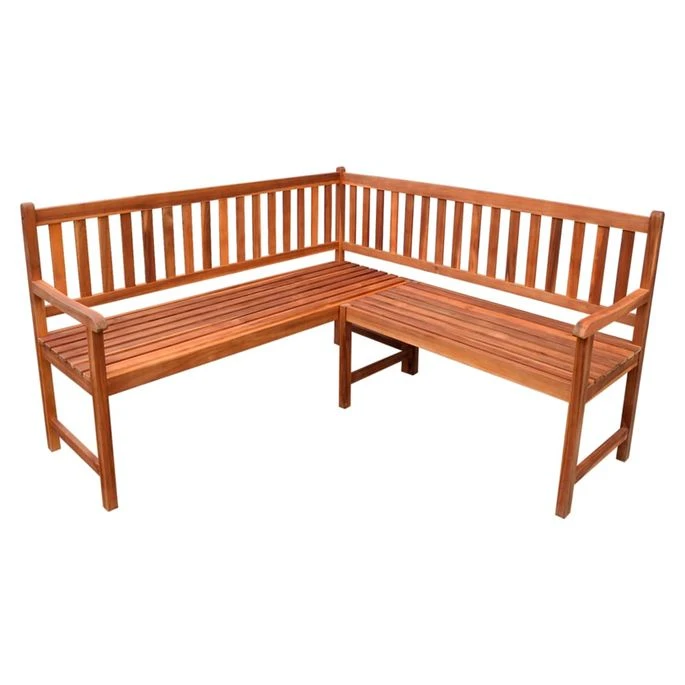 Banc D'angle De Jardin Avec Coussins 150cm Bois D'acacia Massif 6 – Image 2