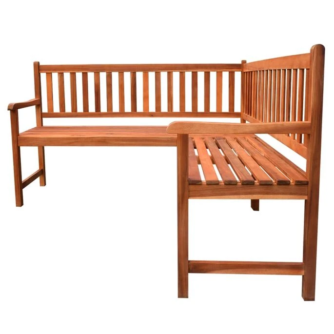 Banc D'angle De Jardin Avec Coussins 150cm Bois D'acacia Massif 6 – Image 3