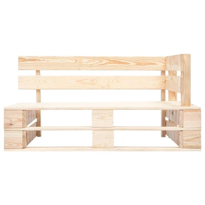 Banc D'angle Palette De Jardin Bois – Image 2