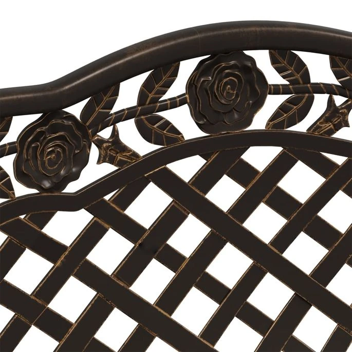 Banc De Jardin 108 Cm Aluminium Coulé Bronze – Image 6