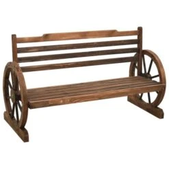 Banc De Jardin 112 Cm Bois De Sapin Massif