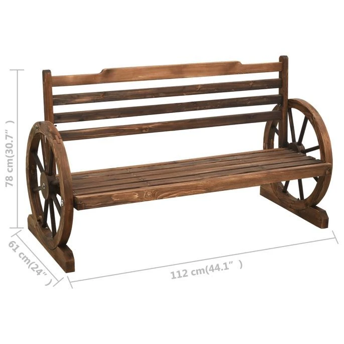 Banc De Jardin 112 Cm Bois De Sapin Massif – Image 8