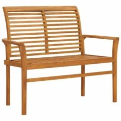 Banc De Jardin 112 Cm Bois De Teck Solide