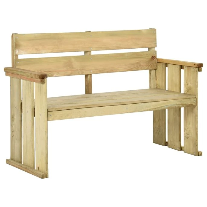 Banc De Jardin 121 Cm Bois De Pin Imprégné