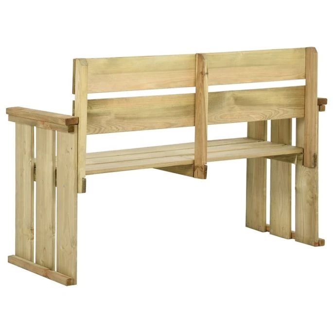 Banc De Jardin 121 Cm Bois De Pin Imprégné – Image 4