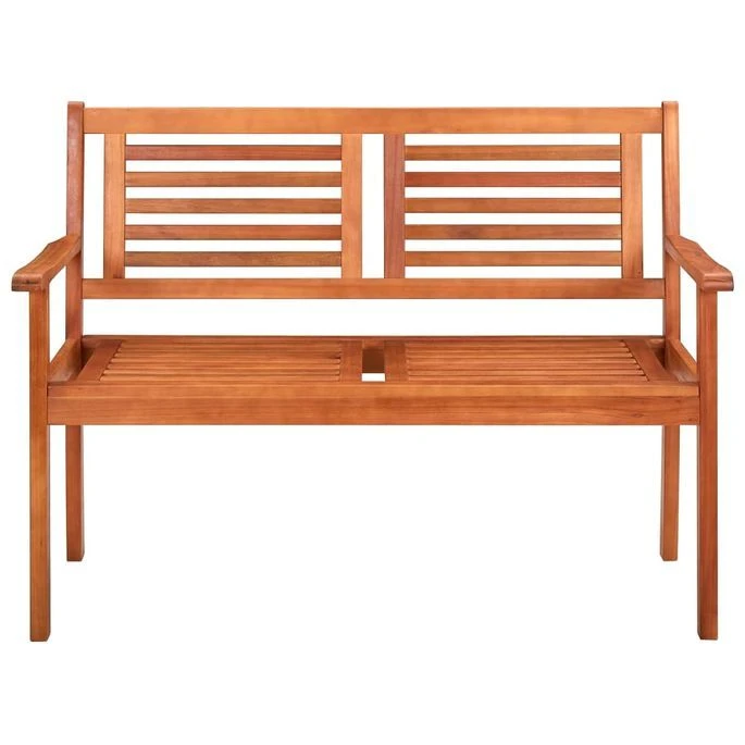 Banc De Jardin 2 Places Avec Coussin 120 Cm Bois D'eucalyptus 18 – Image 3