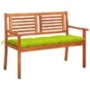 Banc De Jardin 2 Places Avec Coussin 120 Cm Bois D'eucalyptus 15