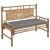Banc De Jardin Avec Coussin 120 Cm Bambou 21