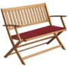 Banc De Jardin Avec Coussin 120 Cm Bois D'acacia Massif 6