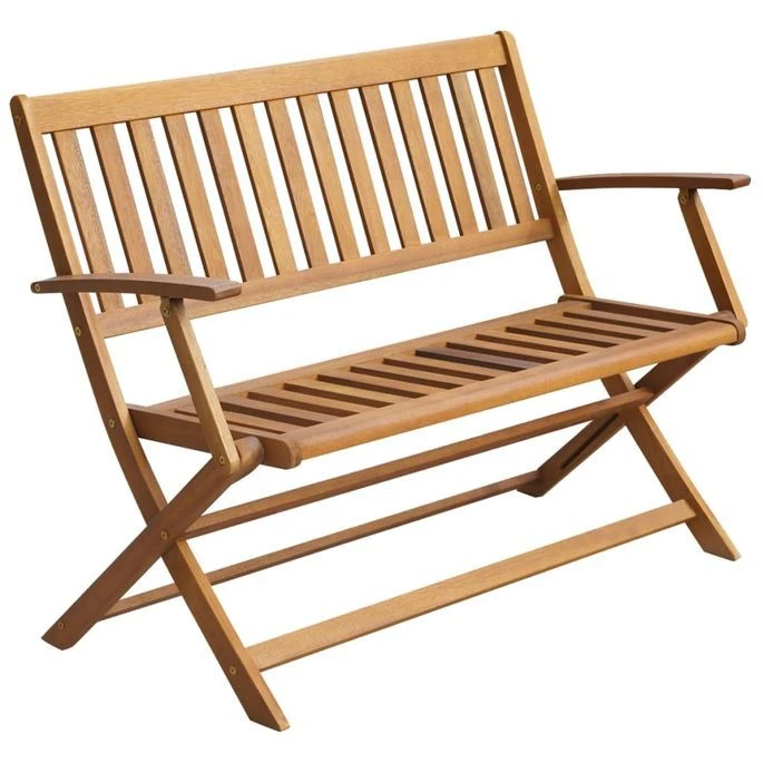 Banc De Jardin Avec Coussin 120 Cm Bois D'acacia Massif 6 – Image 2