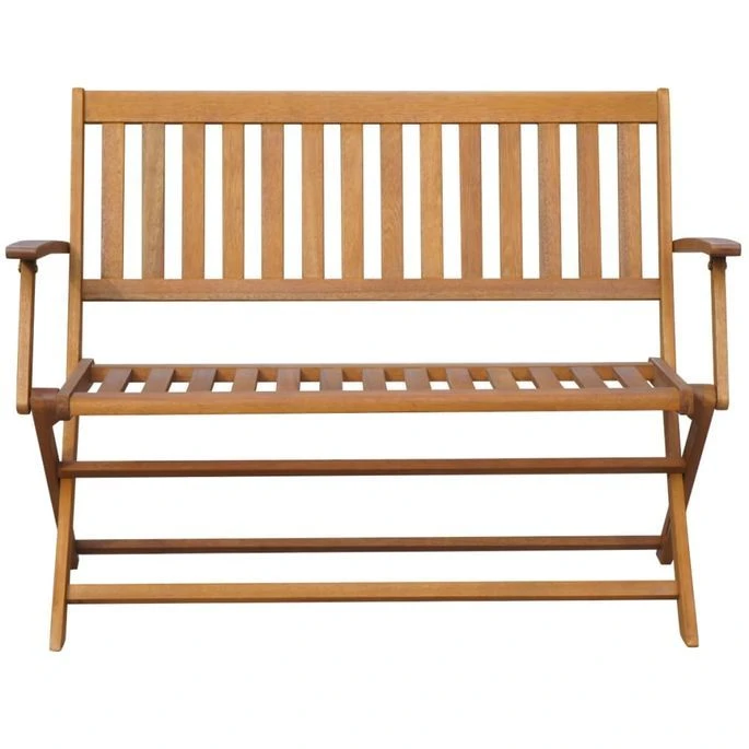 Banc De Jardin Avec Coussin 120 Cm Bois D'acacia Massif 6 – Image 3