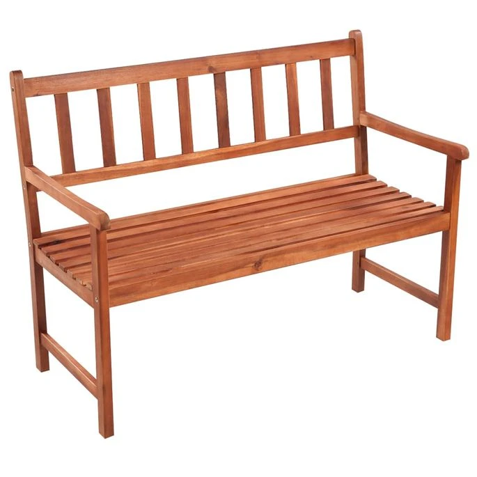 Banc De Jardin Avec Coussin 120 Cm Bois D'acacia Massif 48 – Image 2