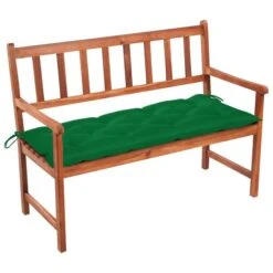 Banc De Jardin Avec Coussin 120 Cm Bois D'acacia Massif 47