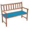 Banc De Jardin Avec Coussin 120 Cm Bois D'acacia Massif 30