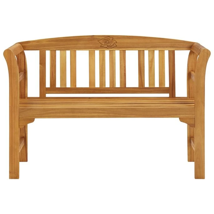 Banc De Jardin Avec Coussin 120 Cm Bois D'acacia Massif 66 – Image 3
