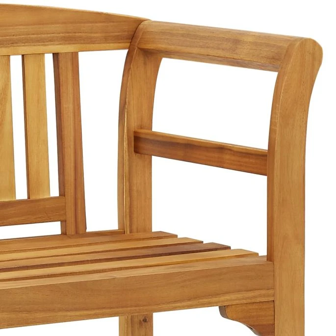 Banc De Jardin Avec Coussin 120 Cm Bois D'acacia Massif 66 – Image 5