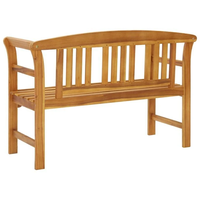 Banc De Jardin Avec Coussin 120 Cm Bois D'acacia Massif 59 – Image 3