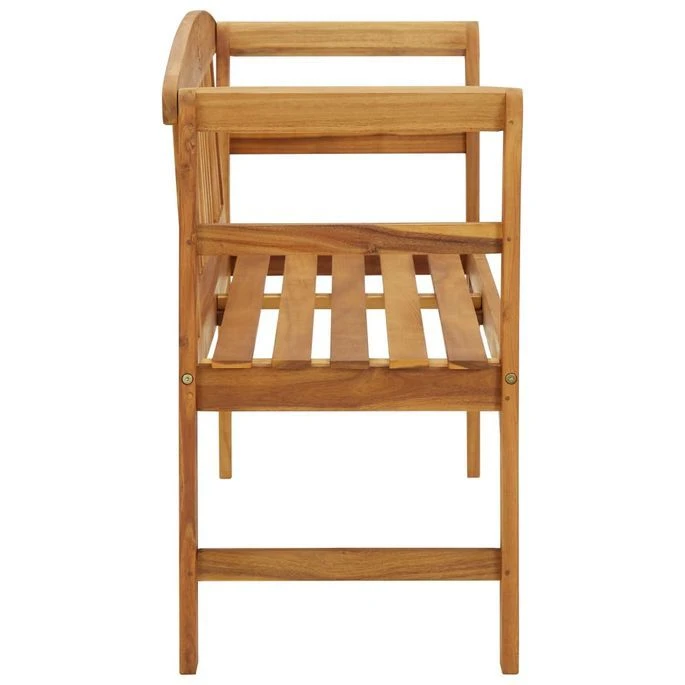 Banc De Jardin Avec Coussin 120 Cm Bois D'acacia Massif 59 – Image 4