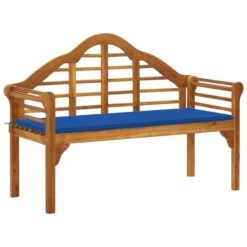 Banc De Jardin Avec Coussin 135 Cm Bois D'acacia Massif 14