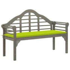 Banc De Jardin Avec Coussin 135 Cm Bois D'acacia Massif Gris 15