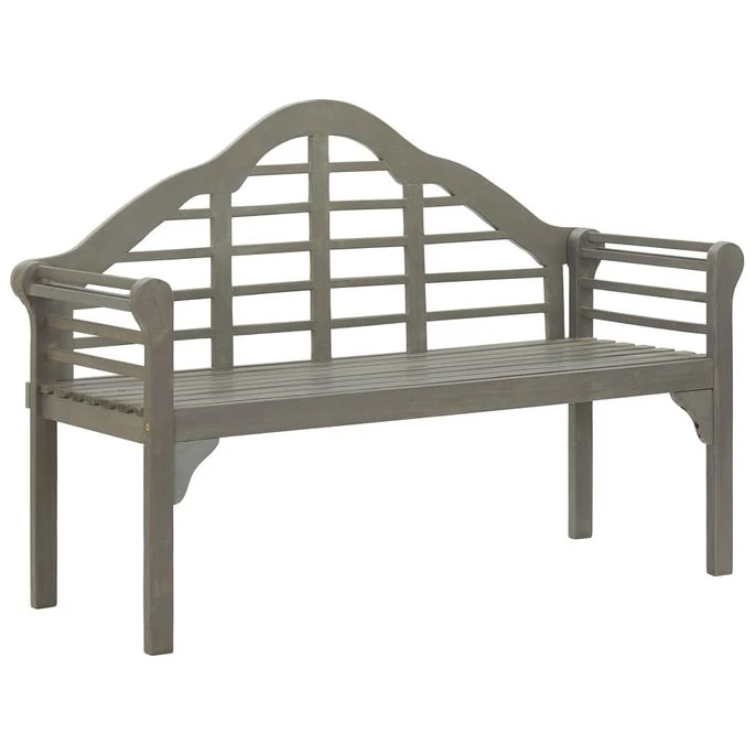 Banc De Jardin Avec Coussin 135 Cm Bois D'acacia Massif Gris 15 – Image 2