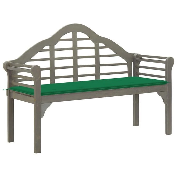 Banc De Jardin Avec Coussin 135 Cm Bois D'acacia Massif Gris 24