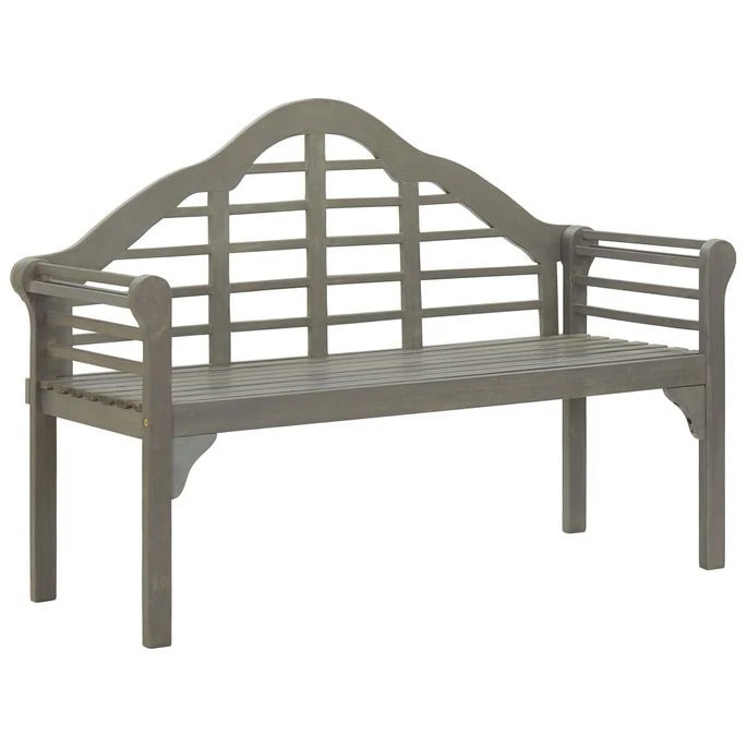 Banc De Jardin Avec Coussin 135 Cm Bois D'acacia Massif Gris 24 – Image 2