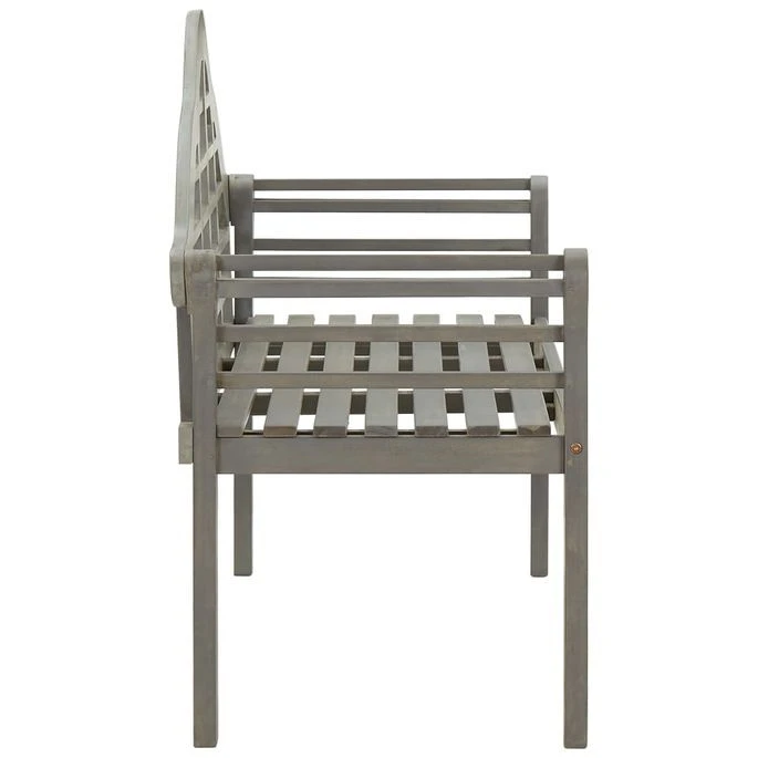 Banc De Jardin Avec Coussin 135 Cm Bois D'acacia Massif Gris 24 – Image 4