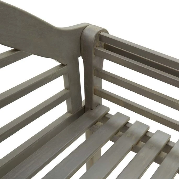 Banc De Jardin Avec Coussin 135 Cm Bois D'acacia Massif Gris 24 – Image 5