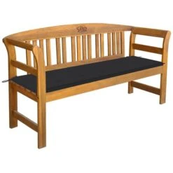 Banc De Jardin Avec Coussin 157 Cm Bois D'acacia Massif 13
