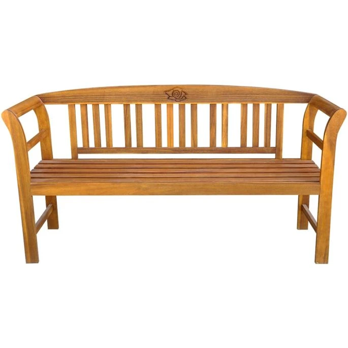 Banc De Jardin Avec Coussin 157 Cm Bois D'acacia Massif 13 – Image 3