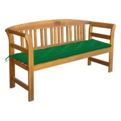 Banc De Jardin Avec Coussin 157 Cm Bois D'acacia Massif 27