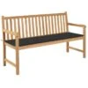 Banc De Jardin Avec Coussin Anthracite 150 Cm Teck Massif 2
