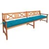 Banc De Jardin Avec Coussins 240 Cm Bois D'acacia Solide 4