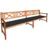 Banc De Jardin Avec Coussins 240 Cm Bois Solide D'acacia 22