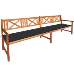Banc De Jardin Avec Coussins 240 Cm Bois Solide D'acacia 22