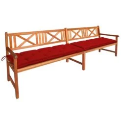 Banc De Jardin Avec Coussins 240 Cm Bois Solide D'acacia 18