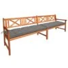 Banc De Jardin Avec Coussins 240 Cm Bois Solide D'acacia 2