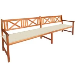 Banc De Jardin Avec Coussins 240 Cm Bois Solide D'acacia