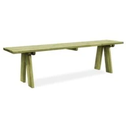 Banc De Jardin Pin Massif Imprégné Vert Vralee 170 Cm