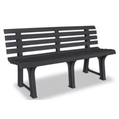 Banc De Jardin Plastique Anthracite Bouka