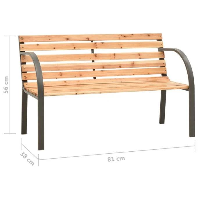 Banc De Jardin Pour Enfants 81 Cm Bois De Pin Chinois – Image 6